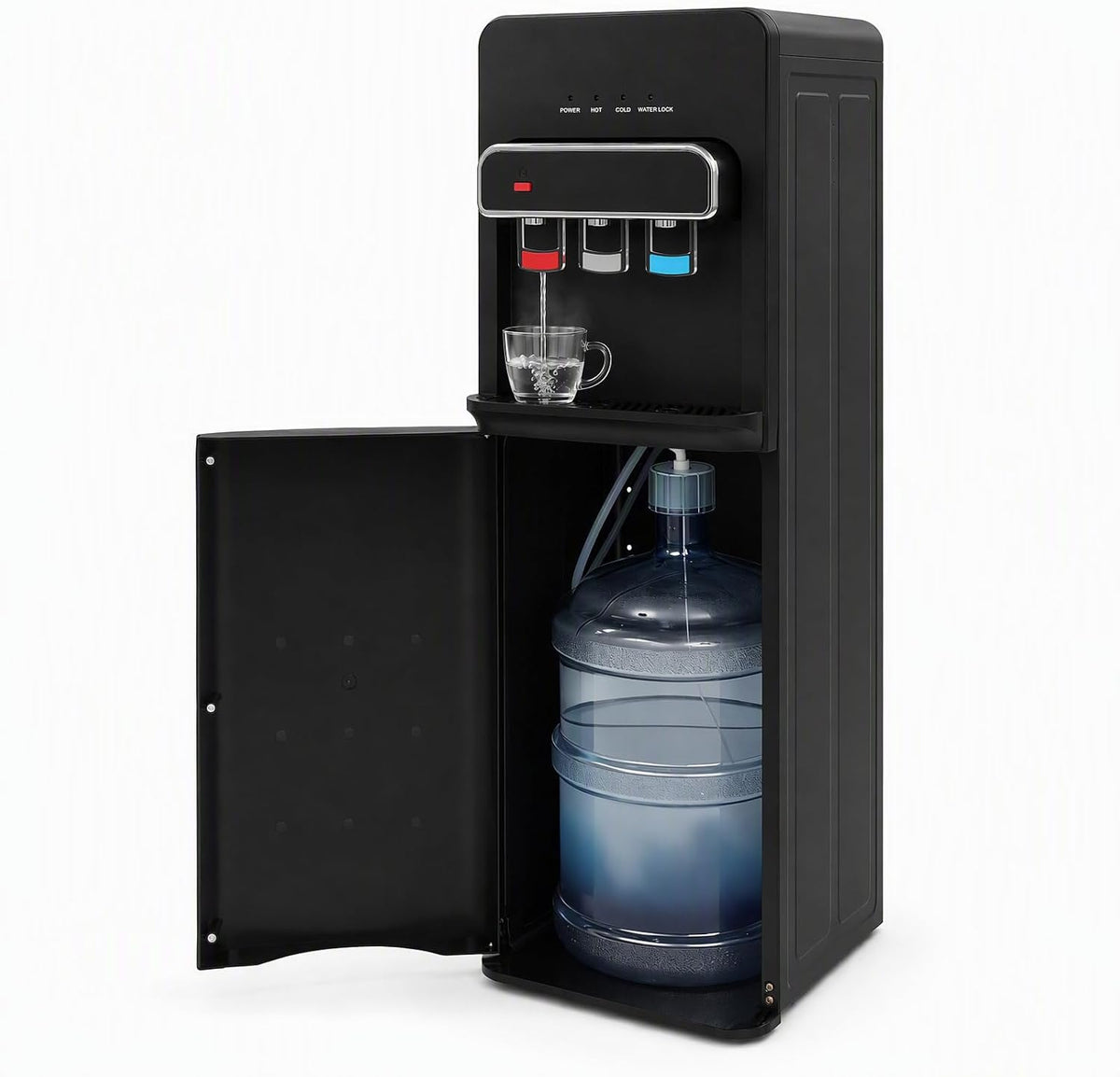 BTGSHYNM Kompressor, 96 cm, 19 L, Schwarz, Elektrischer Wasserspender Kalt-Heiss 10-95℃ Kompatibel