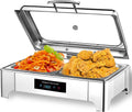 IELSH Buffetschrank, 400 W / 220 V, 58*44*26 cm, 9 L, Edelstahl, Schwarz, Chafing Dish Elektrisch, Speisenwärmer Elektrisch Gastro(GN1/3)