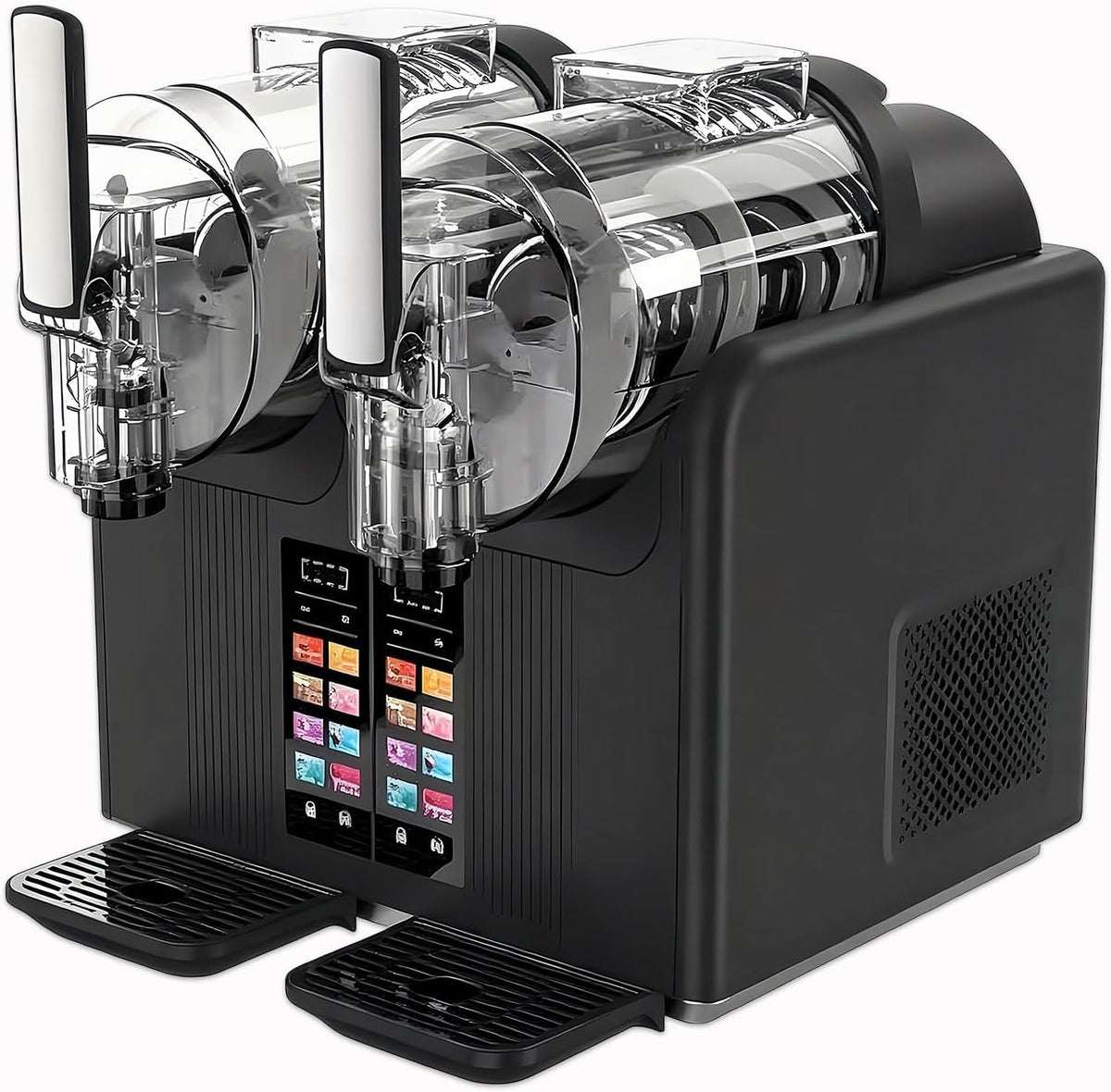 Glowdora Eismaschine, 2 L, Schwarz, Slush-EIS-Maschine Mit Zwei Behältern (2 X ) Für Den Heim-, Touch-Bedienung