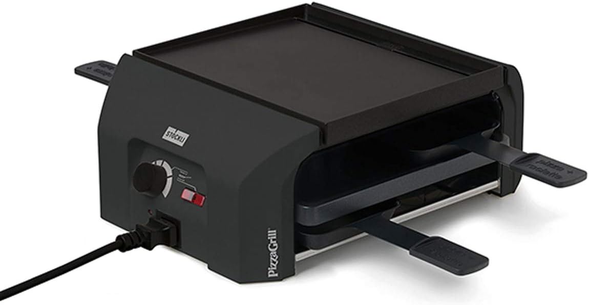 Stöckli Outdoor-Grill, 13 x 24 x 33 cm, Anthrazit, PizzaGrill Four Basisgerät für 4 Personen mit den, Grill und Raclette