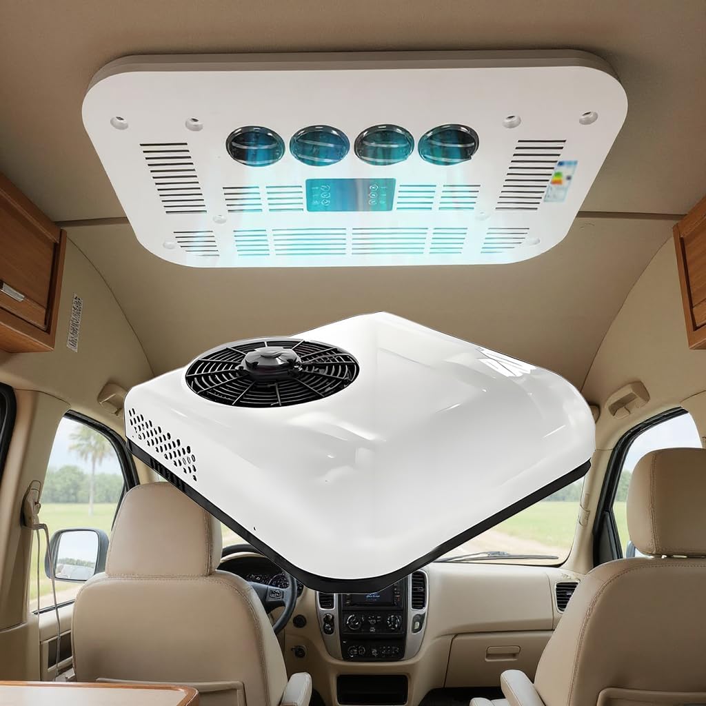 CHHMAELOVE Mobiles Klimagerät, Weiss, 48V60V72V24V12 V DC Wohnmobil-Dachklimaanlage, Universelle Dachklimaanlage Für LKW Und Wohnmobil