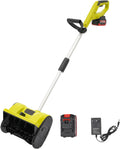 TONFEION Schneefräse, 1200 W, 32 cm, 16 cm, Kunststoff, Schwarz, Akku 2200r/min, Schneeschaufel Arbeitsbreite, Max. Schneehöhe