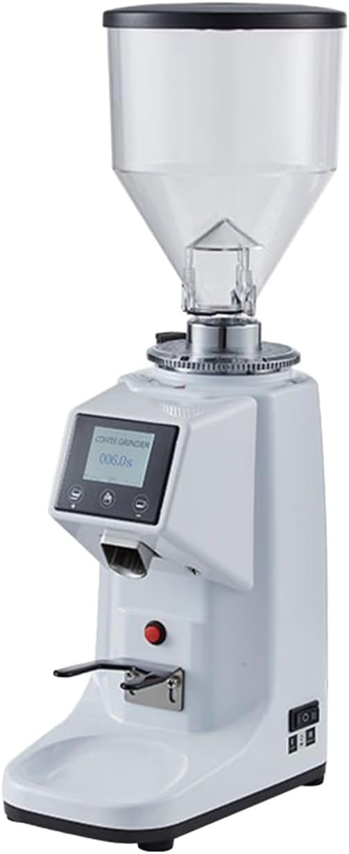 JINTVO Kaffeemaschine, 200 W, 60 Mm, Weiss, Hochleistungs-Elektrische 19-Gang-Kaffeemühle, 19 Geschwindigkeitsregelung