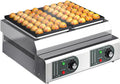 YUEWO, 44 x 47 x 21 cm, 2100 W*2, Schwarz, Kommerzieller Takoyaki Maker, 56-teilig, japanische Oktopus-Fischbällchenmaschine