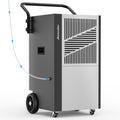 Airecoler Luftentfeuchter, 80 L, Weiss, /Tag Gewerblicher mit Pumpe und Ablaufschlauch für Keller, Wasserschadensanierung