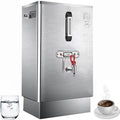 QUSYZD Küche, Kochen & Backen, Silber, Gewerblicher Warmwasserboiler, 40-Liter-Edelstahl-Heisswasserspender