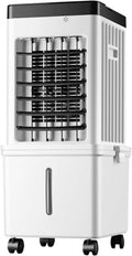Mobiles Klimagerät, 40 dB, 15 L, Weiss, Tragbare Klimaanlage Verdunstungskühler mit abnehmbarem, 15H Timer, 3 Modi & Geschwindigkeiten