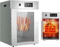 UPLTOE Dörrautomaten, 800 W, Silber, Professionelles Dörrgerät, Dörrgerät Und Trockenschrank Aus Edelstahl Für Biltong
