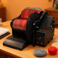 MANYOUYOU Spinnen, Schwarz, Elektrische Wollfilz-Trommelkardiermaschine, Elektrische Kardiermaschine, Entfernt Faserverunreinigungen