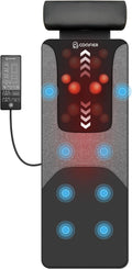 Sofa COMFIER, Schwarz, Ganzkörper-Massagematte mit Wärme, Shiatsu Massage und 8 Vibrationsmotoren, elektrische Massageauflage für Nacken und Rücken