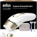 Braun Elektrorasierer, Braun/Weiss/Gold, IPL Silk Expert Pro 5, IPL Geräte Haarentfernung, Dauerhafte und Schmerzfreie Haarentfernung für Zuhause