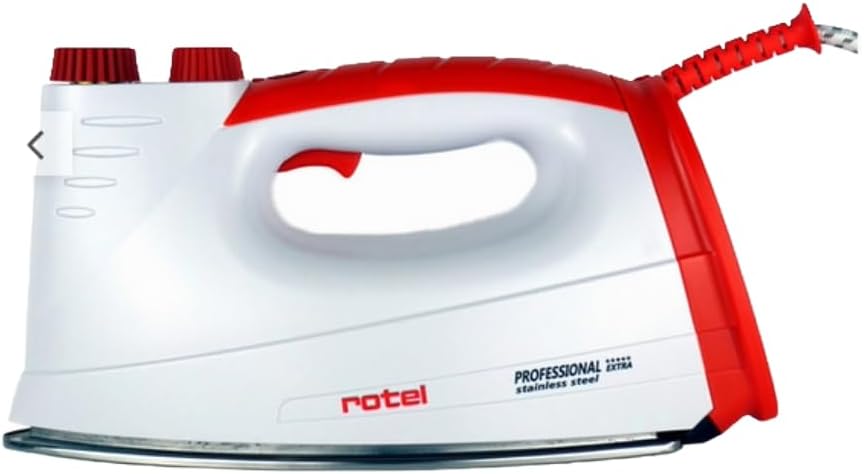 rotel Dampfglätter, 5bar, 800 W, Rot, Professional Extra Dampfbügeleisen Edelstah-/ Keramiklsohle