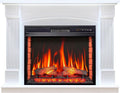 ArtiFlame Elektrokamin, Weiss, Elektrischer Standkamin mit Heizung Boston AF28S LED Weiss, 12 Heizstufen, Timer