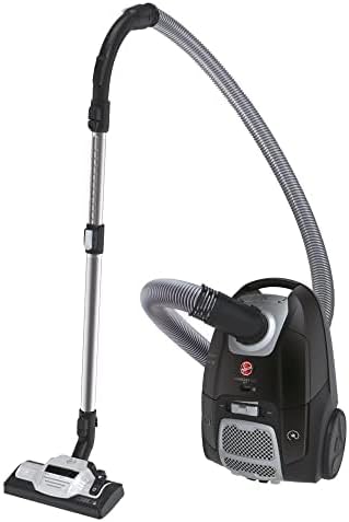 Hoover Staubsauger, 3,5 L, Schwarz, Bodenstaubsauger mit Beutel, leiser (69 dBA) mit automatischem Beutelentsorgungssystem