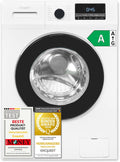 Exquisit Waschmaschine, 8 kg, Weiss, WA58014-340A - 1400 U/Min - Energieklasse A, Frontlader in Weiss mit Aquastop