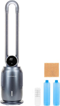 Genius Mobiles Klimagerät, Weiss, Invictus AIR AC7 Turmventilator Mobile Klimaanlage 6 tlg, Luftkühler, 12h Timer