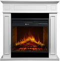 Divina Fire Elektrokamin, Weiss, JEFFERSON Bodenkamin Holz L 89, 5 x H90, 5 x T 28