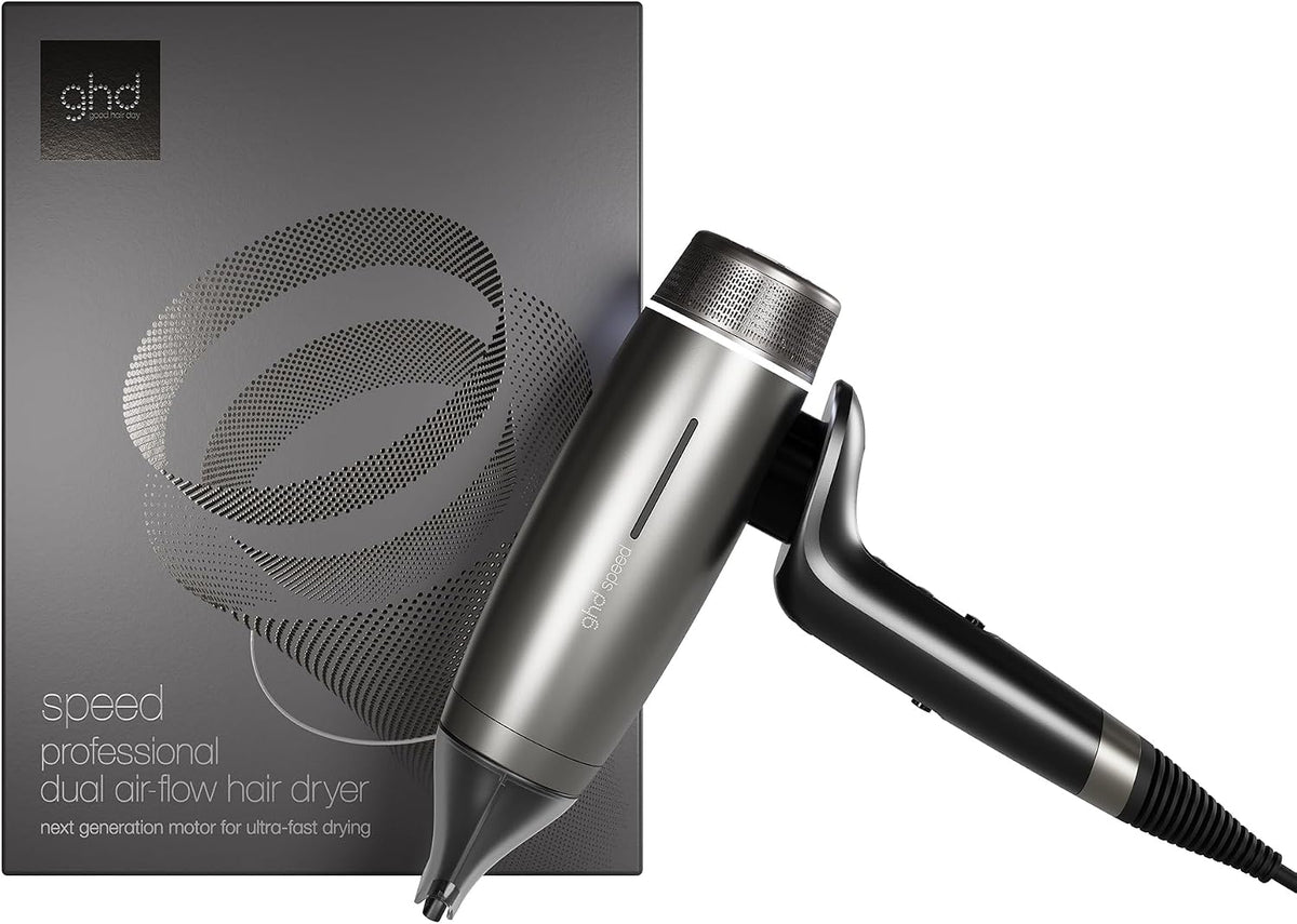 ghd Haartrockner, Schwarz, speed Föhn: Profi- für ultra-schnelles Trocknen, Anti Frizz, Premium, Halo Dual-Luftstrom Technologie
