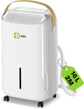 FILINK Luftentfeuchter, 110 m, 45 m, 16 L, Weiss, Raumentfeuchter Elektrisch /24h, LED Anzeige, Kindersicherung, Überlaufschutz
