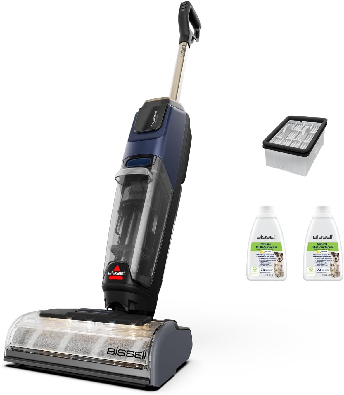 Bissell Nass-,Trockensauger für Werkstätten, Schwarz, CrossWave HydroScrub Kabelloser Wischsauger 4283N