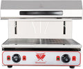 Beeketal Gitter, 3500 Watt, 210 mm, Silber, 'BWB-3' Profi Lift Salamander Grill Überbackgerät aus, Heizelement höhenverstellbar bis max. ca