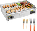 VEVOR Elektrogrill, Grau, Kommerzielle Grillplatte Elektrisch, Bratplatte, Tischgrillplatte 50, 300 °C mit 2 Spateln