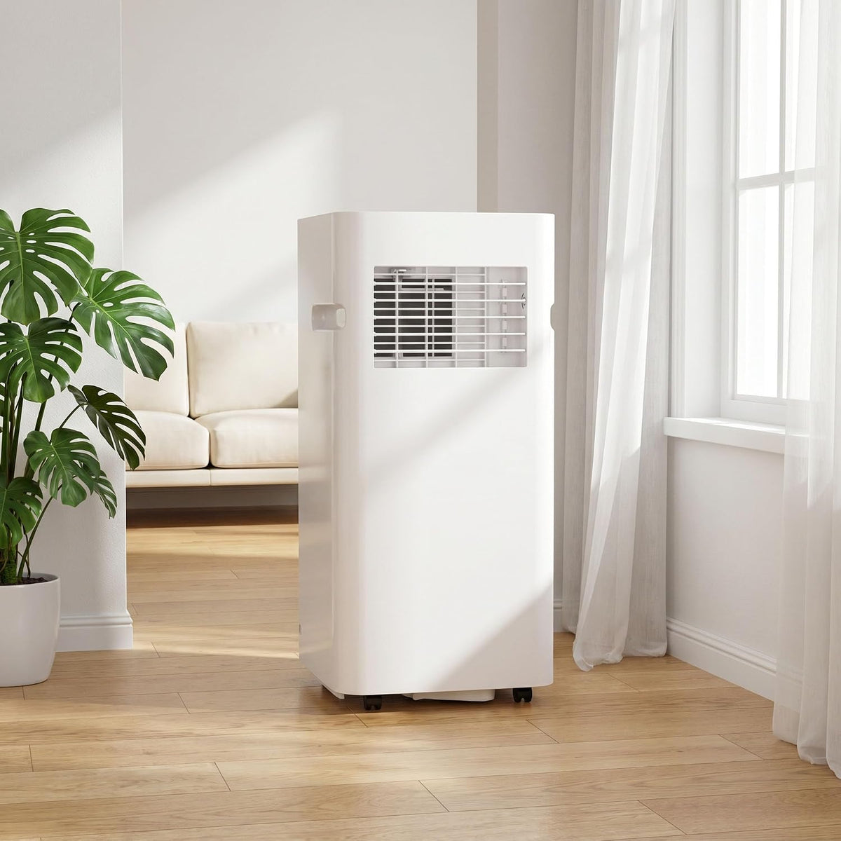 MYUYEE Mobiles Klimagerät, Weiss, Tragbare Klimaanlage, 12000 BTU, effiziente Kühlung, leiser Betrieb, Luftentfeuchter