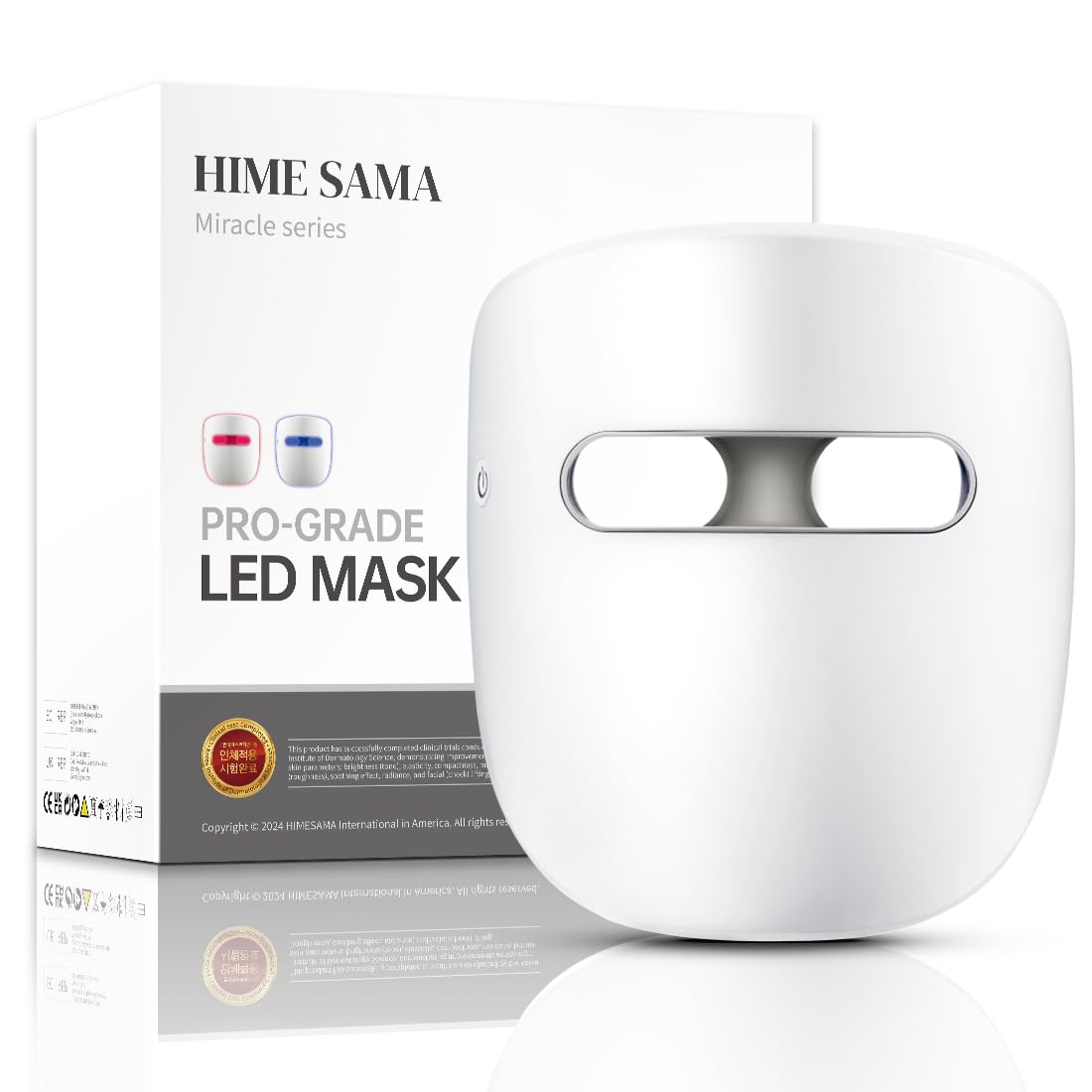 HIME SAMA Gesichtsmasken & -kuren, Schwarz, Led Maske Gesicht, Led Gesichtsmaske für das Gesicht, Miracle STAR