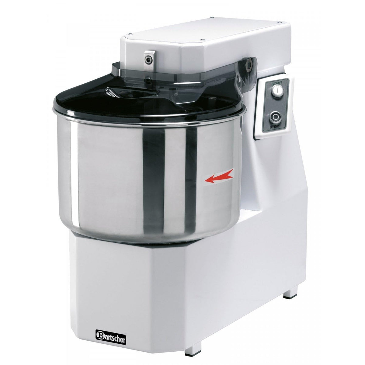 Bartscher Knet- & Rührmaschinen, 42 Liter, 38 kg, Schwarz, Spiral-Teigknetmaschine / - 101957