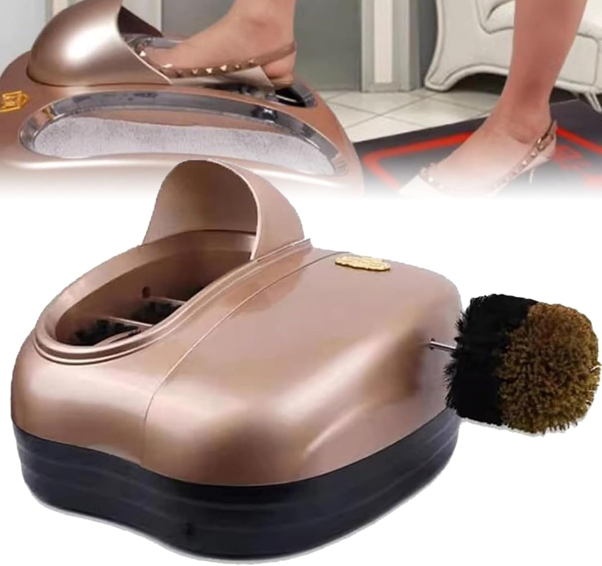 Automatische Schuhbürsten, Grau, Schuhsohle und obere Reinigungsmaschine, Vorwärts- und Rückwärtsbewegung für effektive