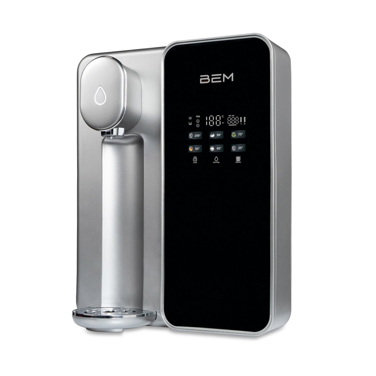 BEM Monitor, Schwarz, Unicora 2.0 Direktanschluss Umkehrosmose-Wasserfilter mit UV, Osmoseanlage Trinkwasser Wasseraufbereiter