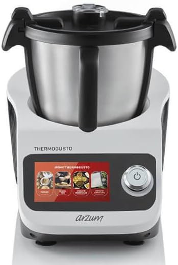 Arzum Universalküchenmaschinen, 1300 W, 3,5 L, Silber, AR1181 Thermogusto Smarte Küchenmaschine mit Kochfunktion