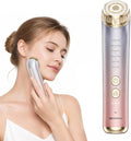 Warmforwel Geräte zur Faltenreduzierung & Anti-Aging-Geräte, Schwarz, 6 in 1 RF EMS Gesichtsgerät LED Mikrostrom Augenpflege