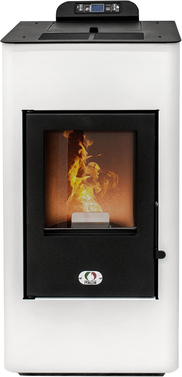 STUFE A PELLET ITALIA Öfen, 12 KW, Schwarz, Super 5 Sterne WiFi
