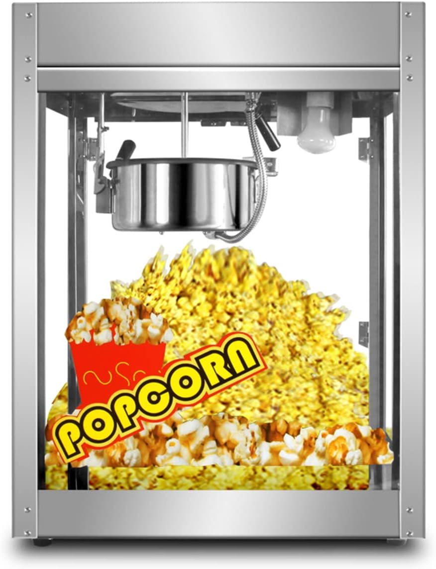 sjdoPulse Popcorn-Maschinen, 1300 W, Edelstahl, Schwarz, Retro Popcorn Maker, Heissluft-Popcornmaschine, Geeignet Für Den Einsatz Zu Hause