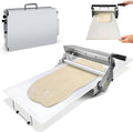 WEIMILOR Teigausroller, Edelstahl + PE, Schwarz, Manuelle Teigausrollmaschine, Faltbare Teigrollmaschine, Croissant-Gebäck