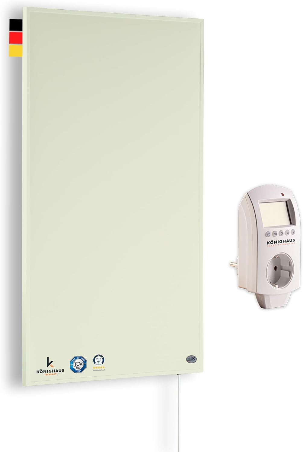 Könighaus Elektroheizkörper, Schwarz, Infrarotheizung Colorado Edition - 1000 Watt - Smart