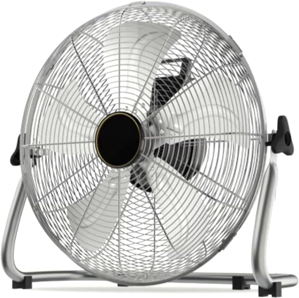 Hochgeschwindigkeits Bodengebläse, Weiss, industrieller Sockelventilator, 130 Grad Neigungsmetall-Design