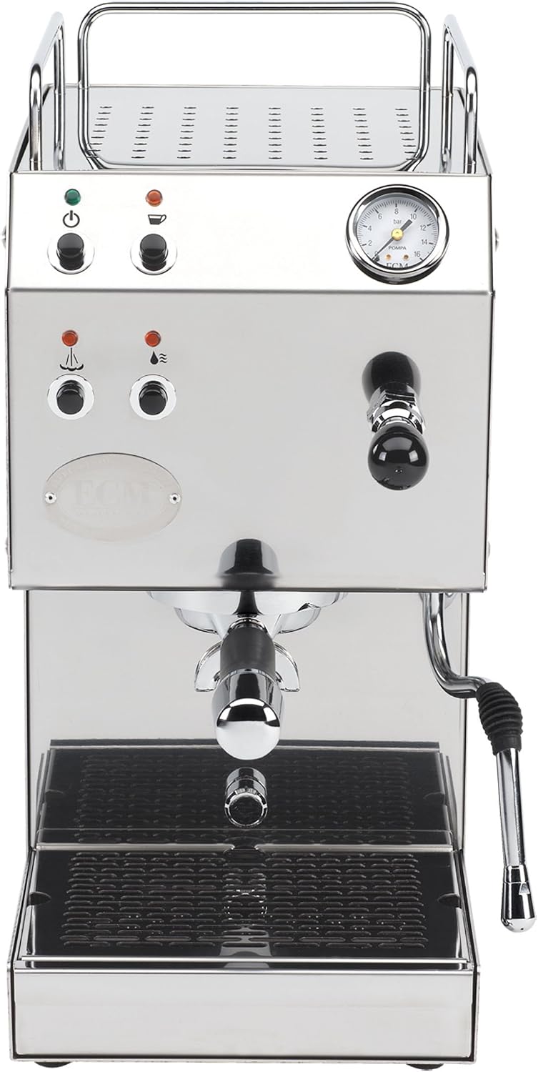 Espressomaschine Kaffeemaschine, Silber, ECM CASA IV, CASA 4 EDELSTAHL POLIERT, NEUSTES MODELL SIEBTRÄGERMASCHINE