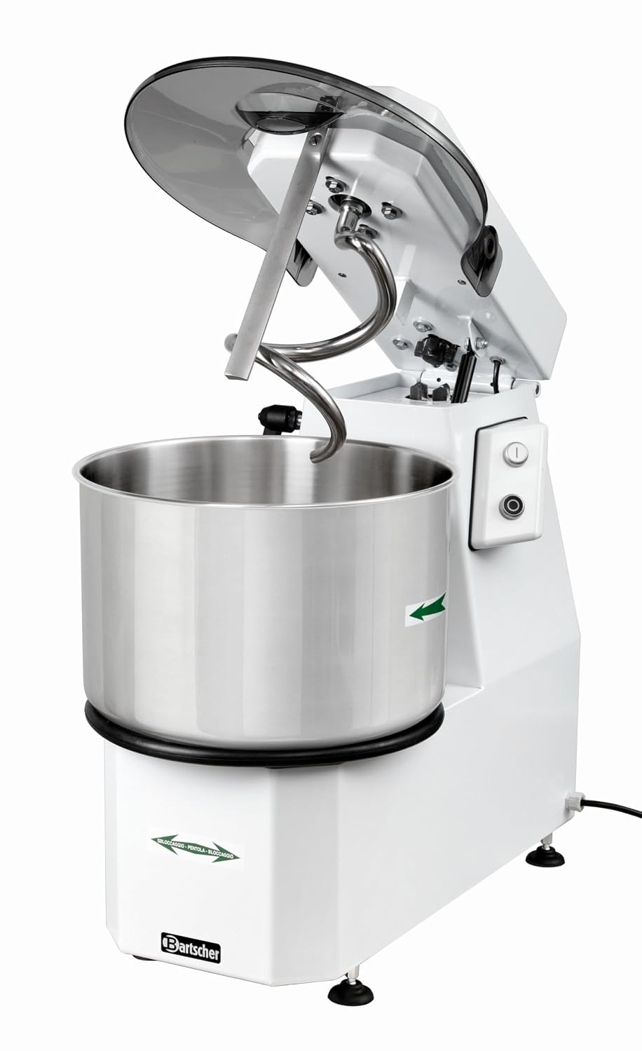 Bartscher Knet- & Rührmaschinen, 16 Liter, 12 Kg, Schwarz, Teigknetmaschine, - 101864
