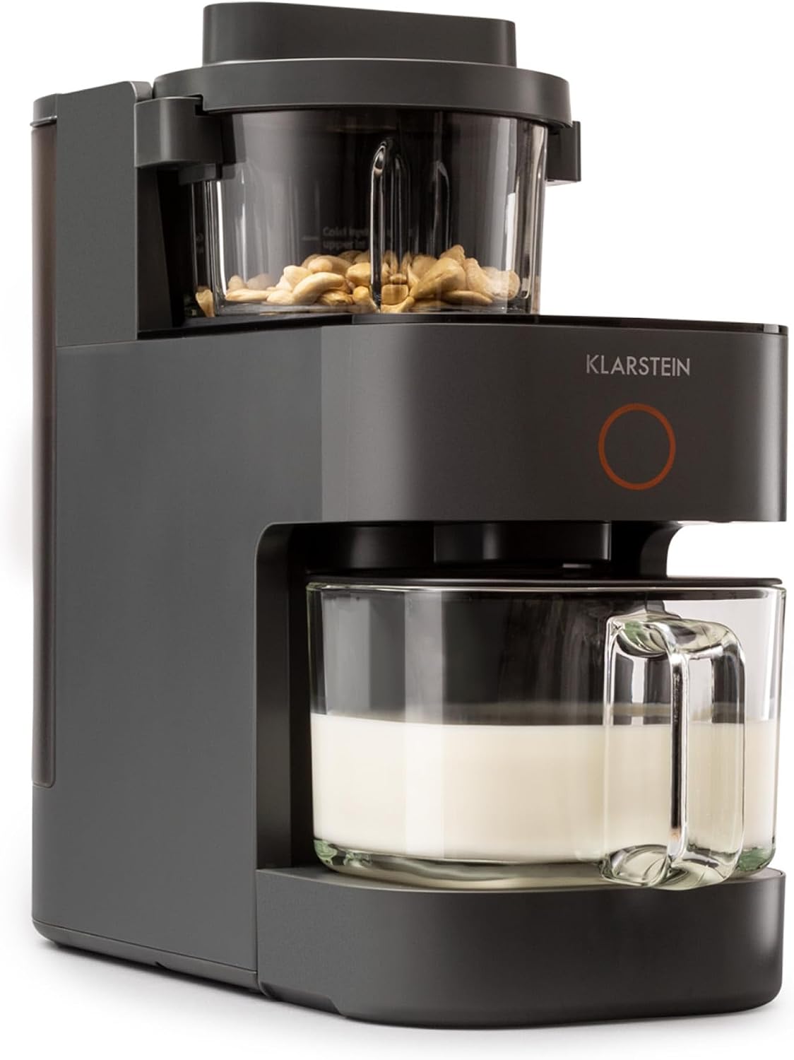 Klarstein Standmixer, 300 bis 1200 ml, Kunststoff, Schwarz, Mixer, mit 300 Motor- und 1250 Watt Heizleistung, Smoothie Mixer mit 360° Heiztechnologie