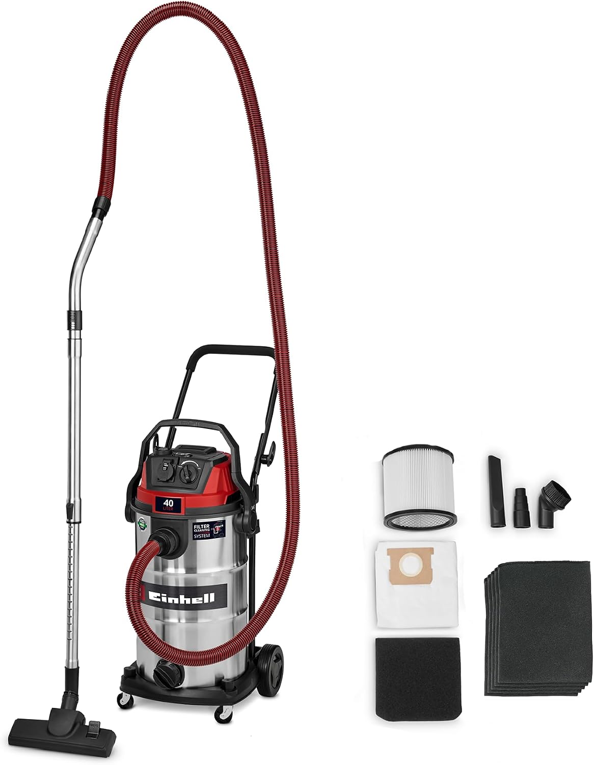 Einhell Kindersitz, 1150 W, 40 L, Schwarz, Nass-Trockensauger TE-VC 4090 SACL (, 225 mbar Saugleistung, Behälter