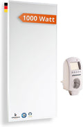 Könighaus Elektroheizkörper, 1000 W, 26 m, Schwarz, Infrarotheizung - Thermostat - Eco-Modell - 14- ²