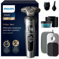 PHILIPS Elektrorasierer, Schwarz, Rasierer S9000 Prestige - Elektrischer Nass- und, glänzendes Chrom, Lift & Cut-Rasiersystem