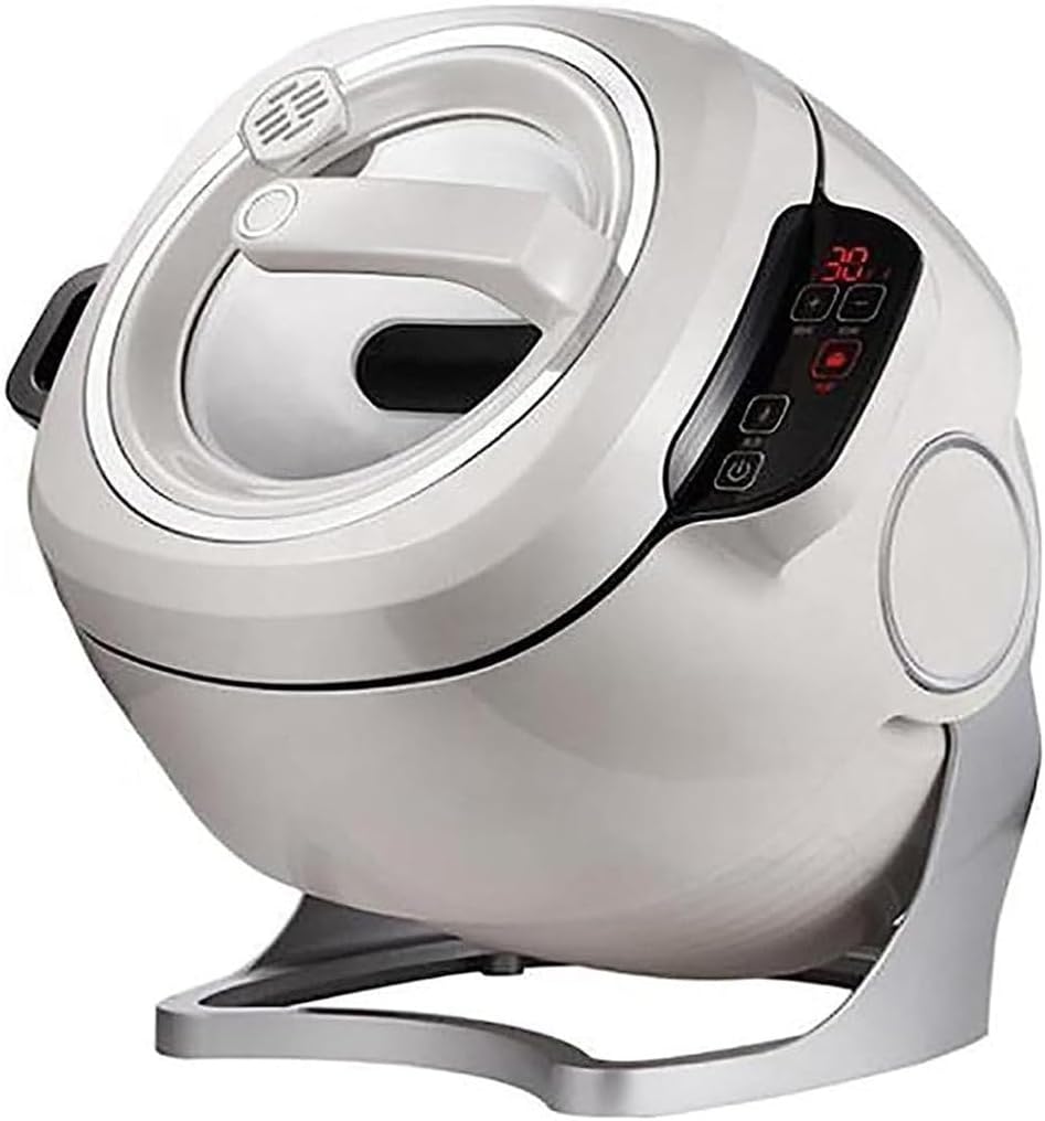 CYMYYDS Multikocher, 6 l, Grau, intelligente automatische Kochmaschine, Multifunktions-Pfanne mit 360°-Drehung und 3D-Rundumheizung