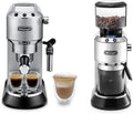 De'Longhi Kaffeemaschine, Schwarz/Silber, Dedica mit Elektrischer Kaffeemühle ECKG6821.M, mit Milchaufschäumer