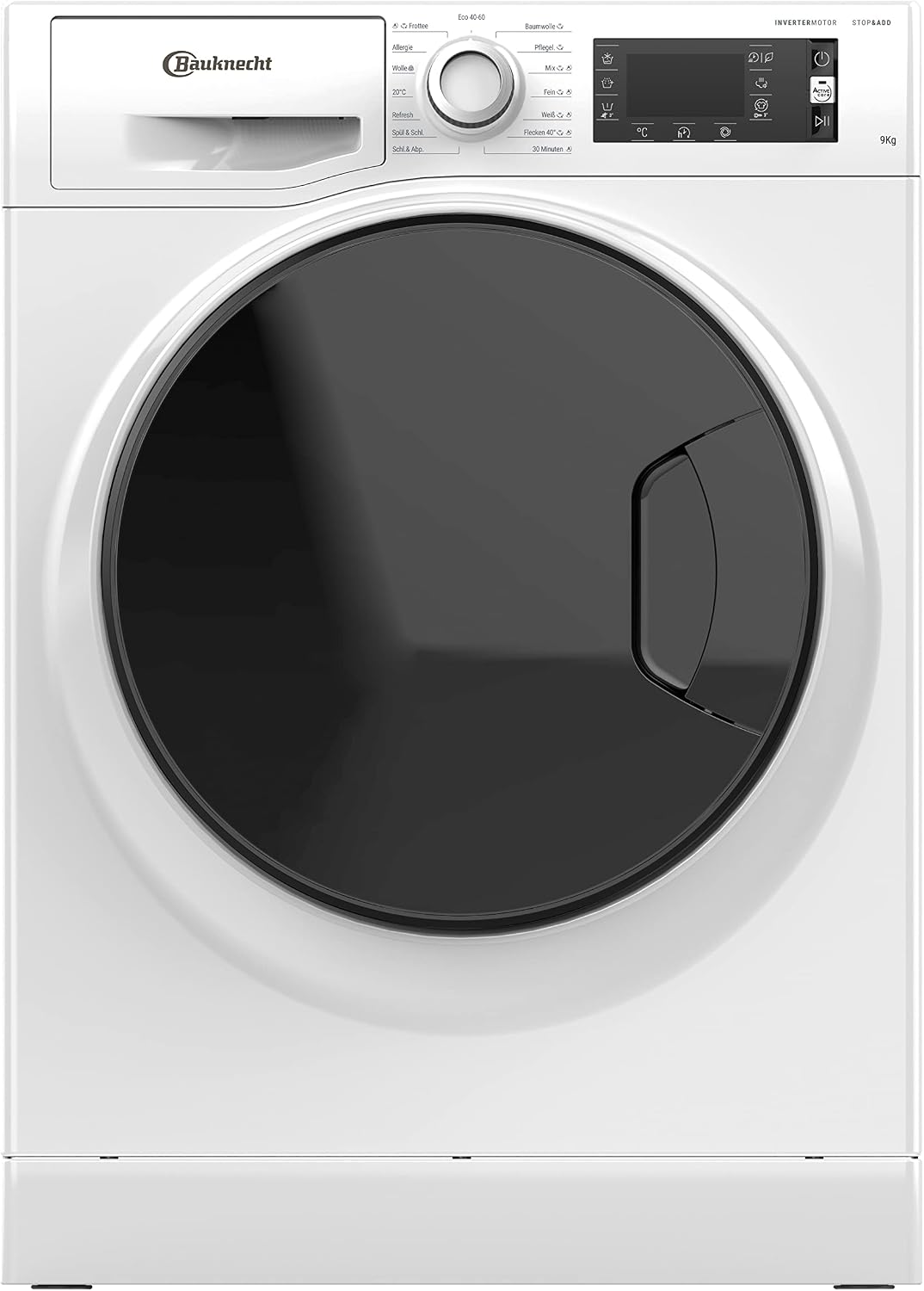 Bauknecht Waschmaschine, 8 kg, Weiss, WM Sense 9A Frontlader/ /Active Care Color+/kraftvolle, [Energieklasse A]