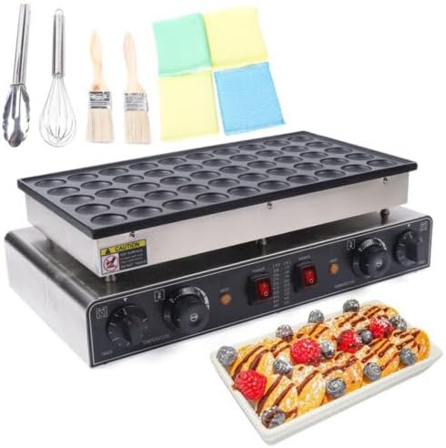 NIGORIY, 1700 W, Schwarz, Poffertjes Pfanne Induktion 50 St Mini Rundpfannkuchen