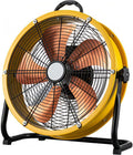 Standventilatoren, Aluminiumlegierung., Weiss, 3-Gang-Industrie-Trommelventilator, leistungsstarker Metall-Luftzirkulator mit leisem Motor