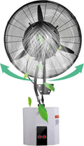 UQACHG Standventilatoren, 71 cm, Weiss, Oszillierender Wandventilator Zur Aussenbefeuchtung, Zerstäuber Zur Kühlung